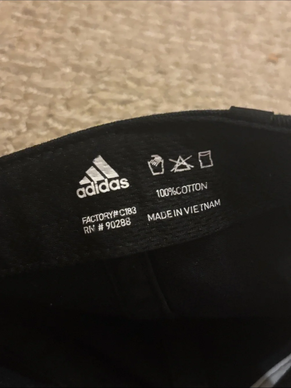Adidas Black Strapback Hat
